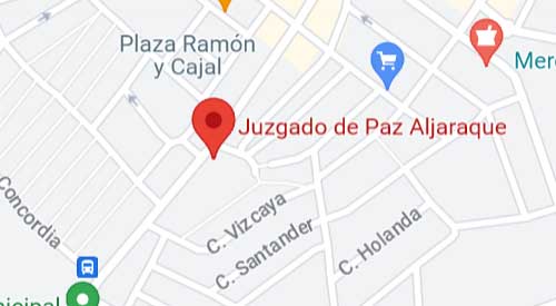 plano registro civil y Juzgado de paz Aljaraque